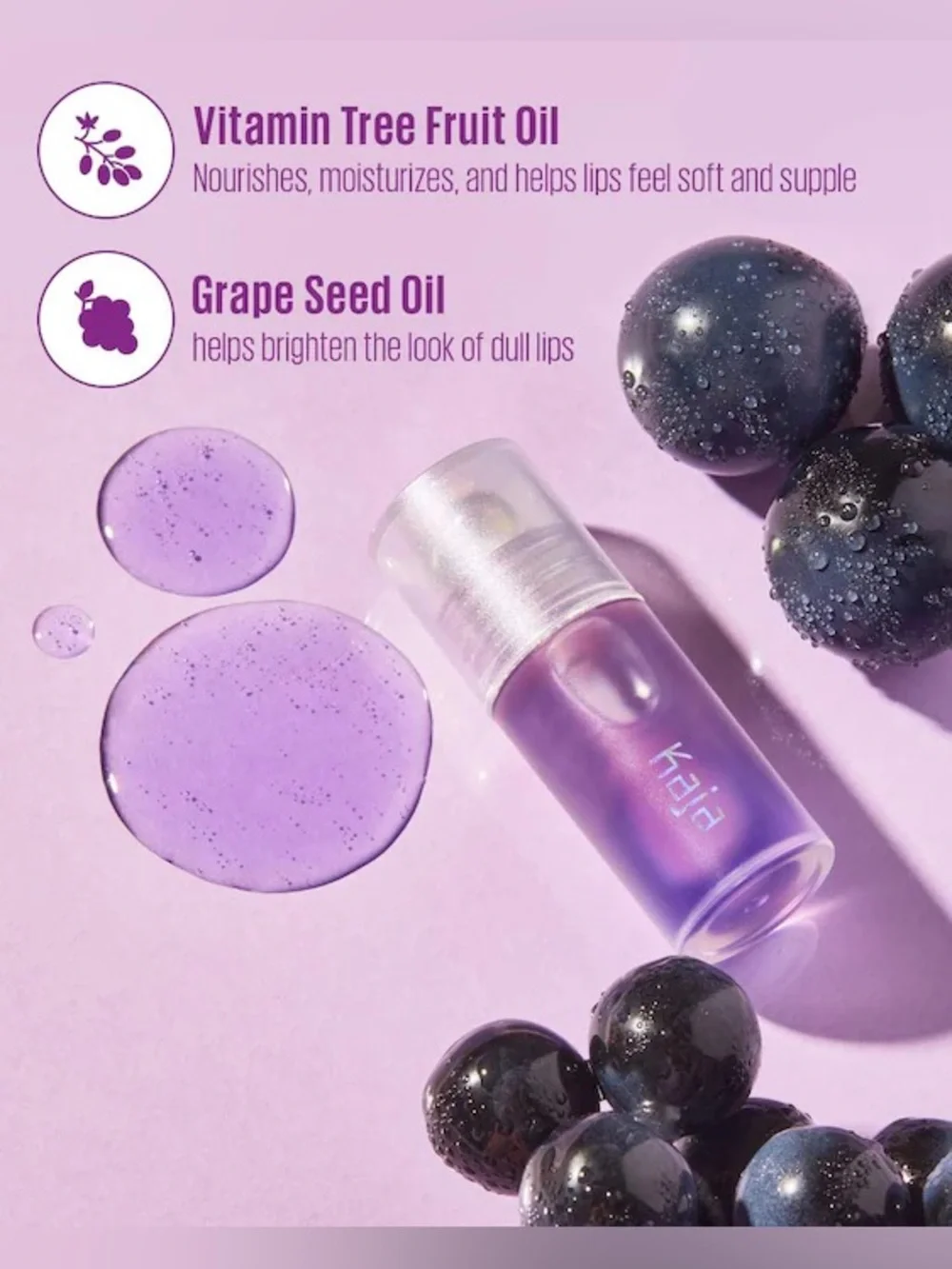 Kaja Juicy Glass Hydrating Lip Oil - Grape Glowtini 04